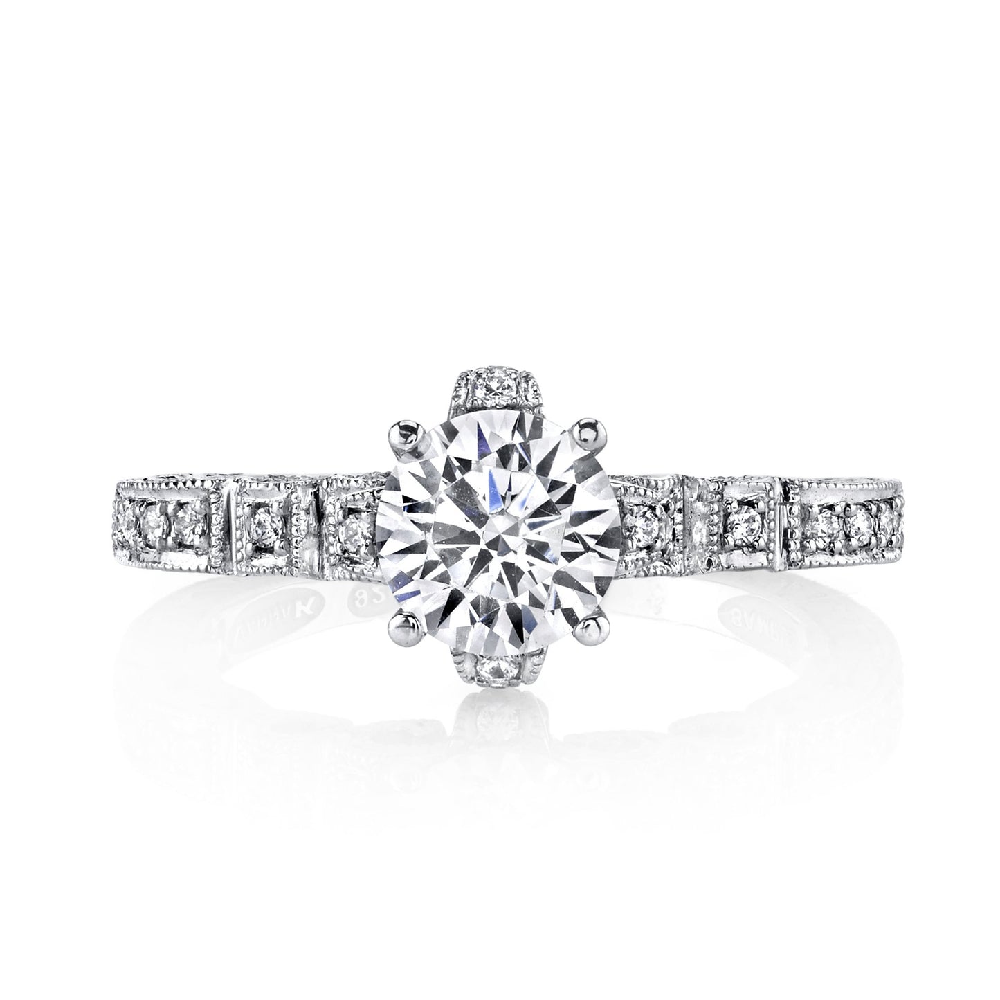 18K WHITE GOLD DIAMOND ENGAGEMENT RING