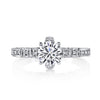 18K WHITE GOLD DIAMOND ENGAGEMENT RING