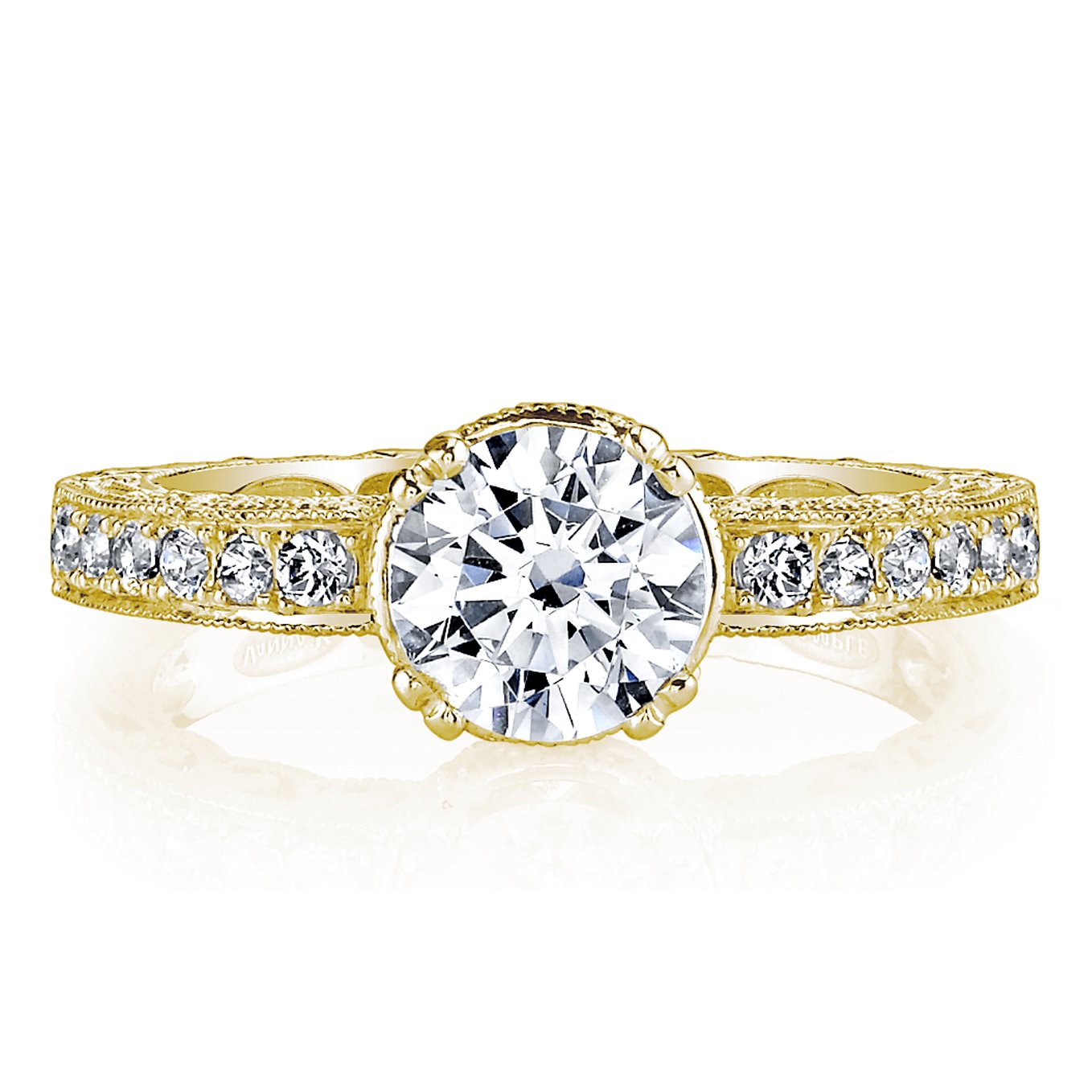 18K YELLOW GOLD DIAMOND ENGAGEMENT RING