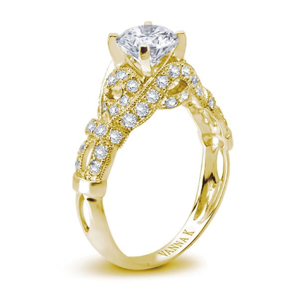 18K YELLOW GOLD DIAMOND ENGAGEMENT RING