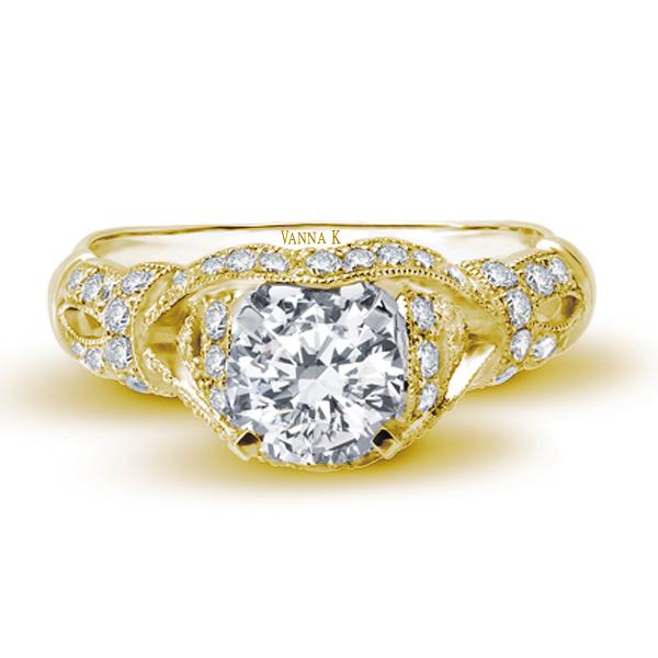 18K YELLOW GOLD DIAMOND ENGAGEMENT RING