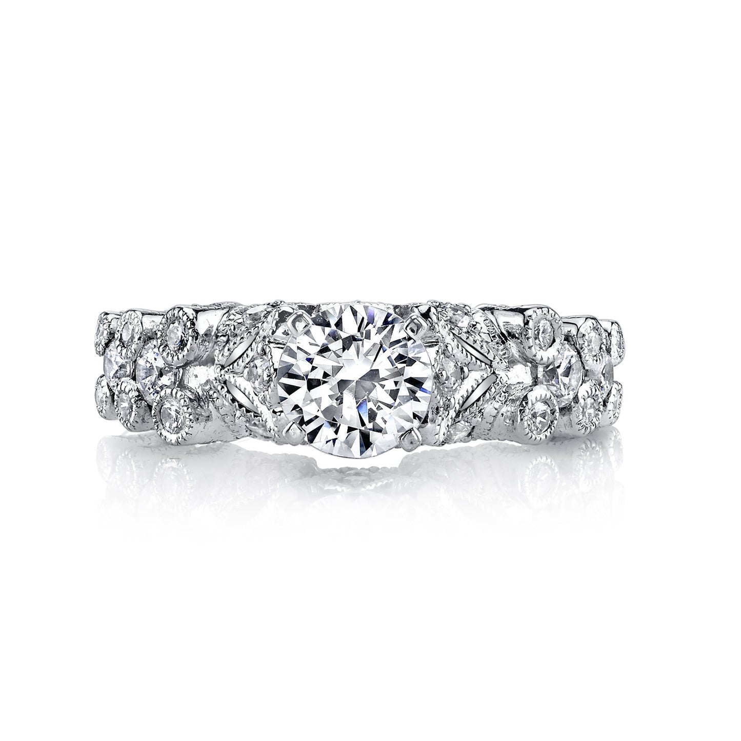 18K WHITE GOLD DIAMOND ENGAGEMENT RING