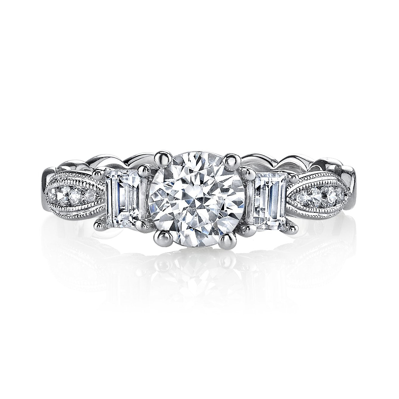 18K WHITE GOLD DIAMOND ENGAGEMENT RING