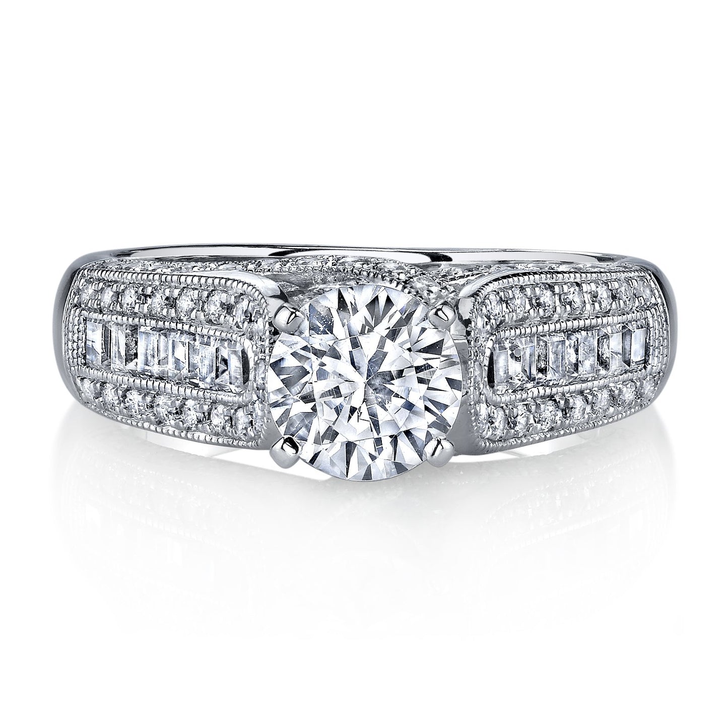 18K WHITE GOLD DIAMOND ENGAGEMENT RING