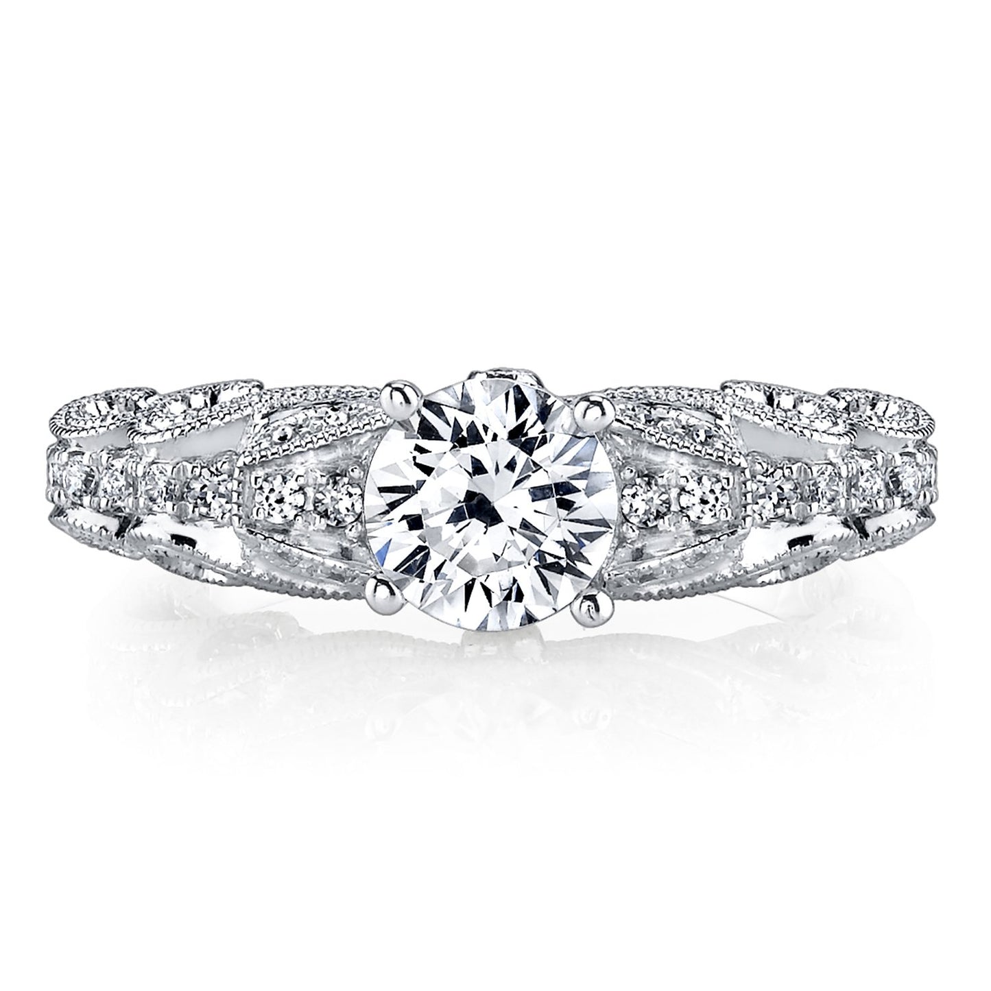 18K WHITE GOLD DIAMOND ENGAGEMENT RING