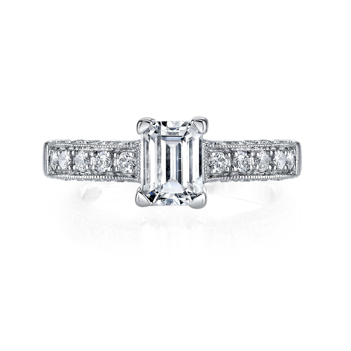 18K WHITE GOLD DIAMOND ENGAGEMENT RING