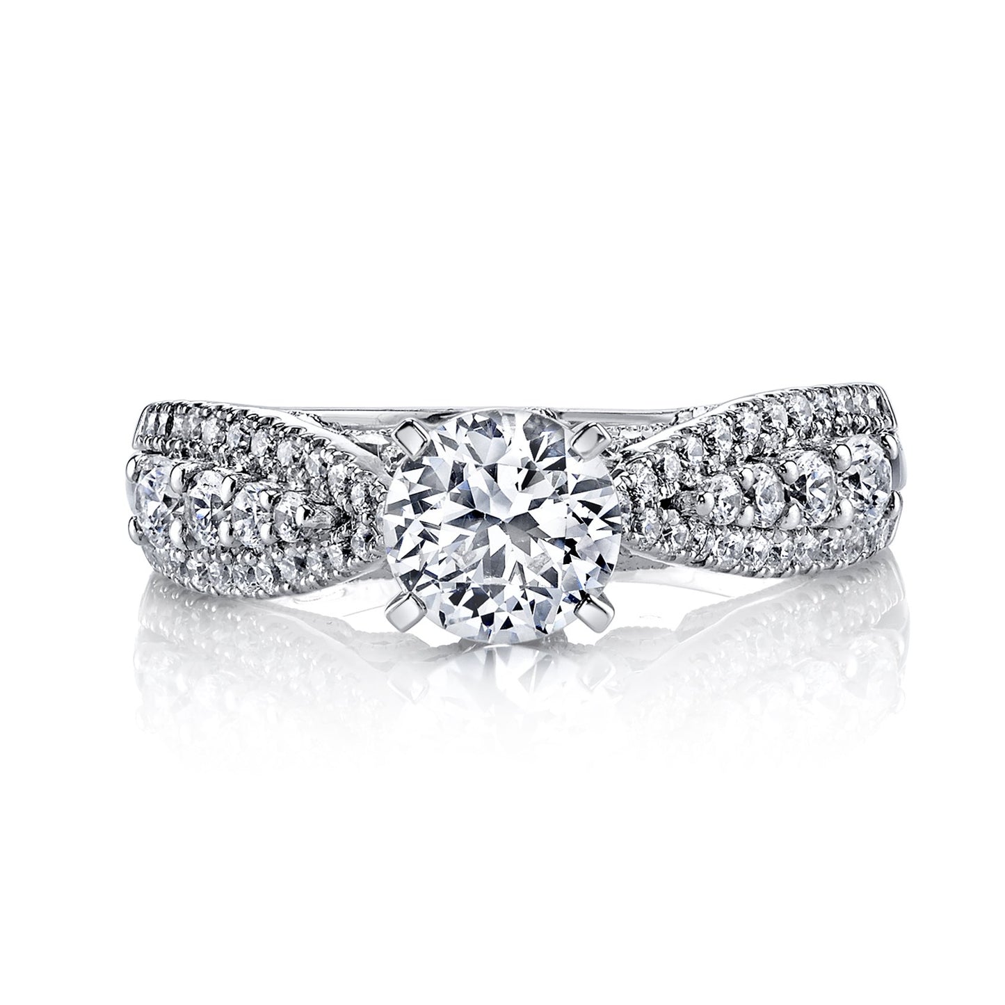 18K WHITE GOLD DIAMOND ENGAGEMENT RING