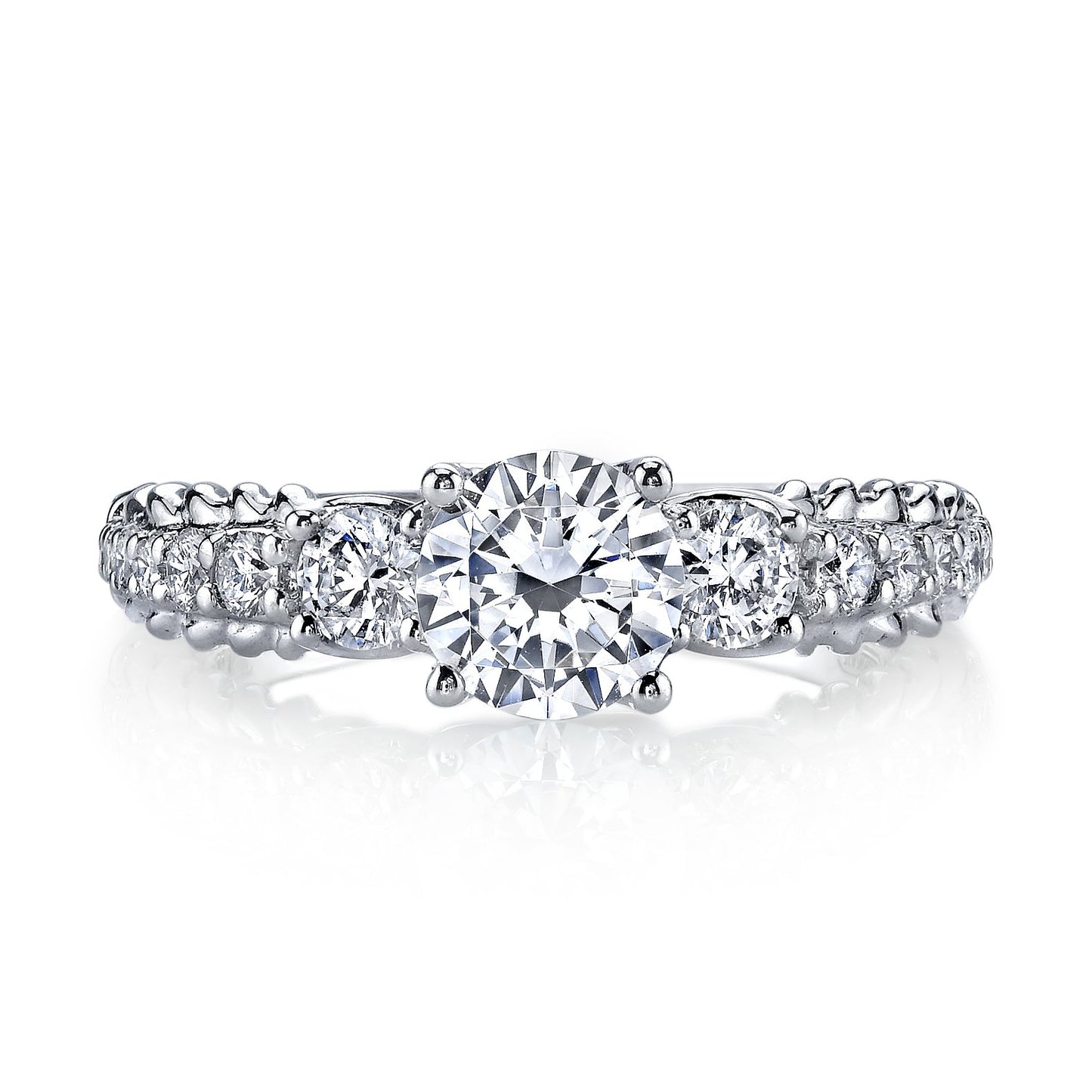 18K WHITE GOLD DIAMOND ENGAGEMENT RING