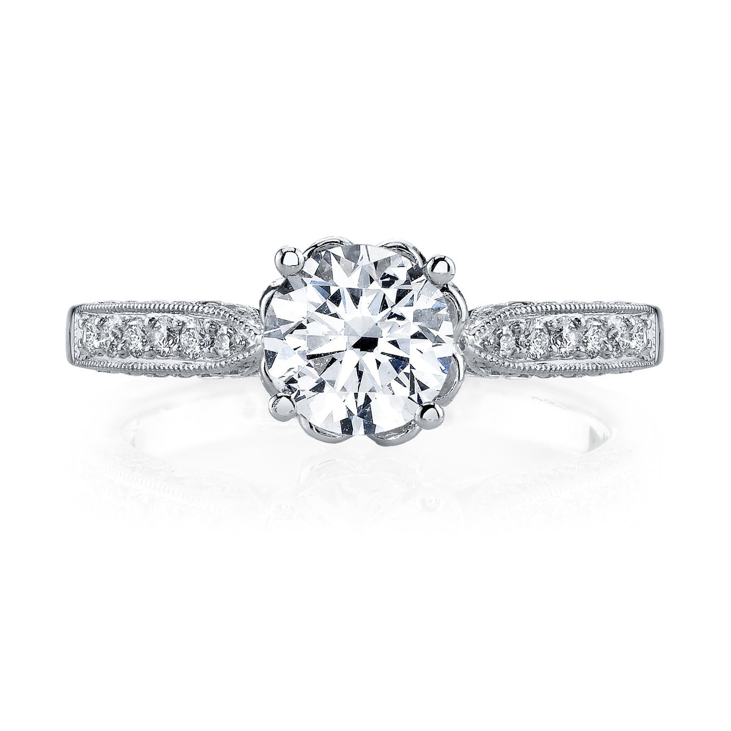 18K WHITE GOLD DIAMOND ENGAGEMENT RING