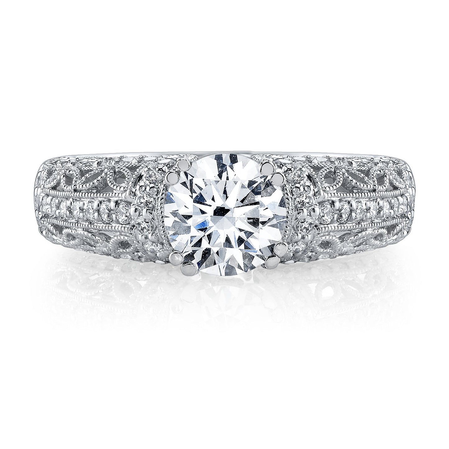 18K WHITE GOLD DIAMOND ENGAGEMENT RING