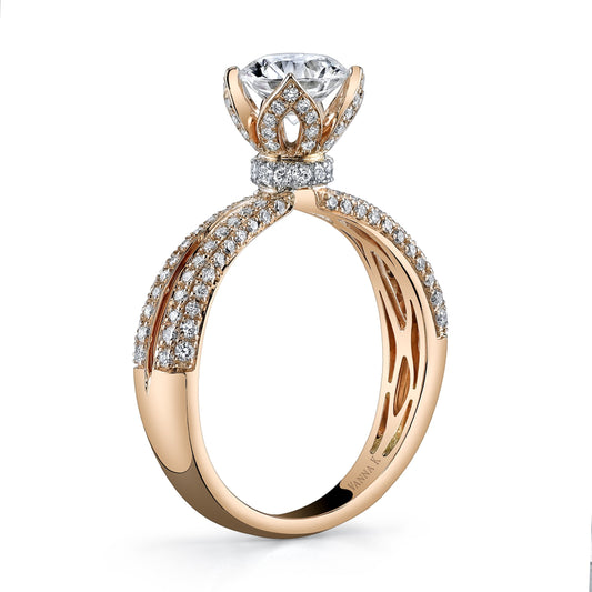 18K ROSE GOLD DIAMOND ENGAGEMENT RING