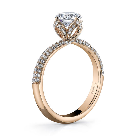 18K ROSE GOLD DIAMOND ENGAGEMENT RING