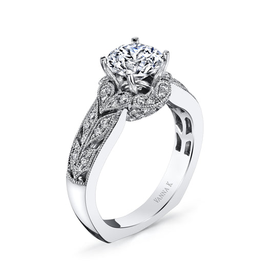 18K WHITE GOLD DIAMOND ENGAGEMENT RING