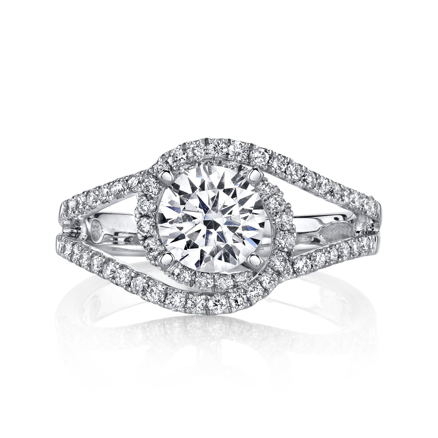 18K WHITE GOLD DIAMOND ENGAGEMENT RING