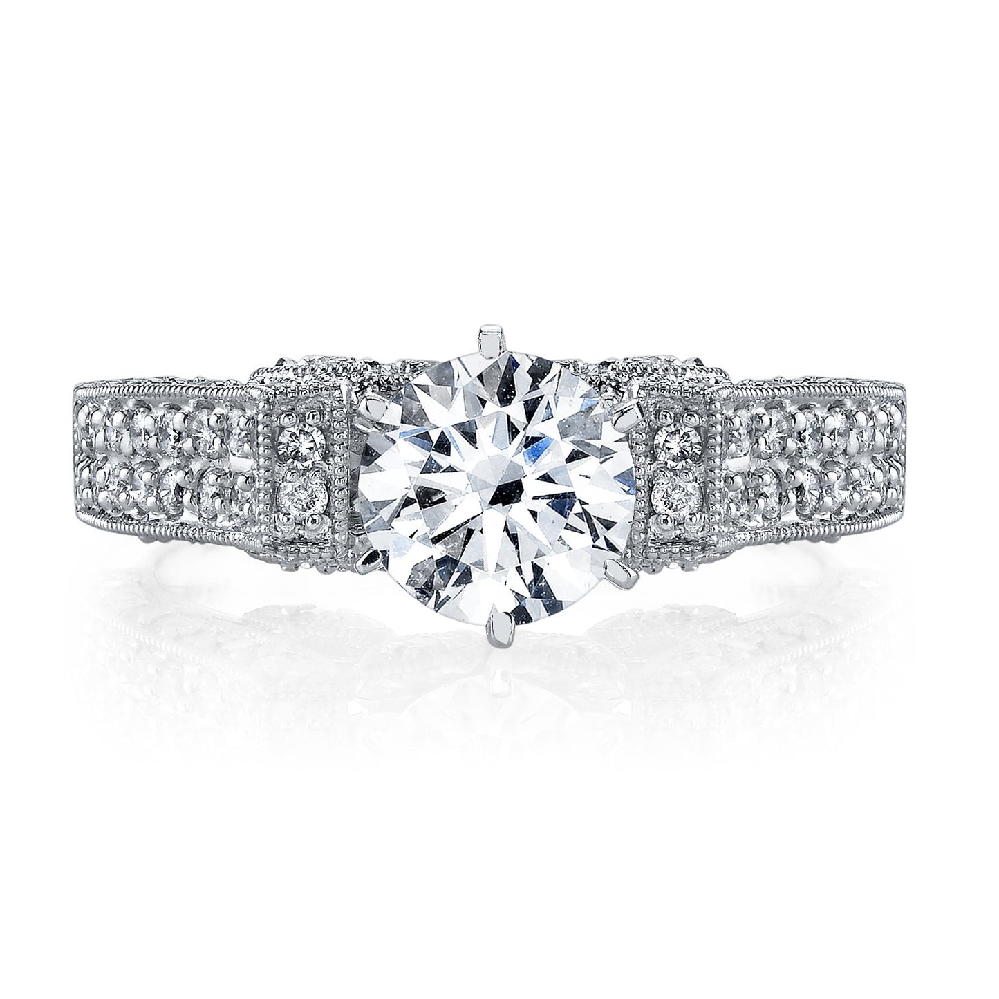 18K WHITE GOLD DIAMOND ENGAGEMENT RING