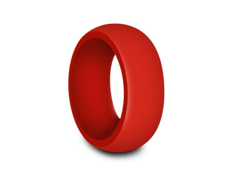 Men's Silicone Ring  - Cross Fit - Rubber Ring - Active Life Style - Flexible - Wedding Band - Silicone Ring - Comfort Fit  8mm - Vantani Wedding Bands