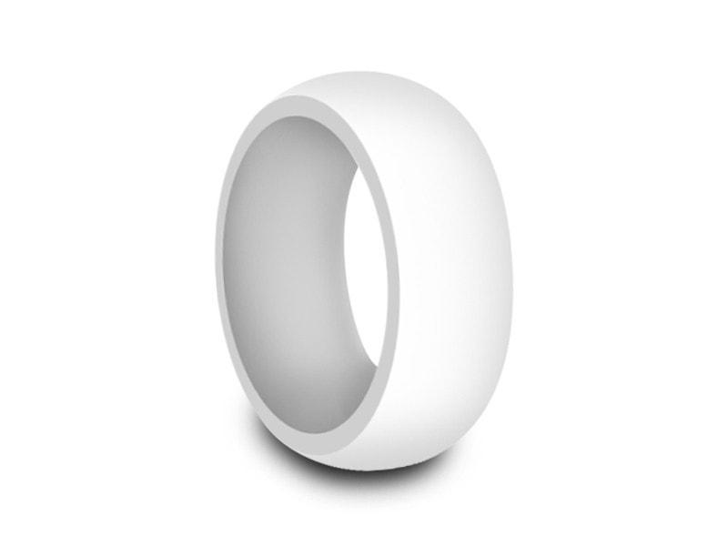 Men's Silicone Ring - Cross Fit - Rubber Ring - Active Life Style - Flexible - Wedding Band - Silicone Ring - Comfort Fit 8mm - Vantani Wedding Bands