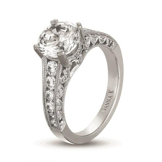 18K WHITE GOLD DIAMOND ENGAGEMENT RING