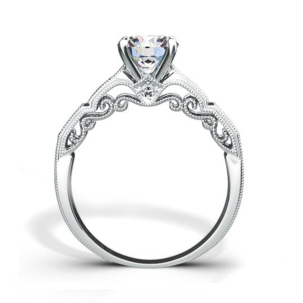 18K WHITE GOLD DIAMOND ENGAGEMENT RING