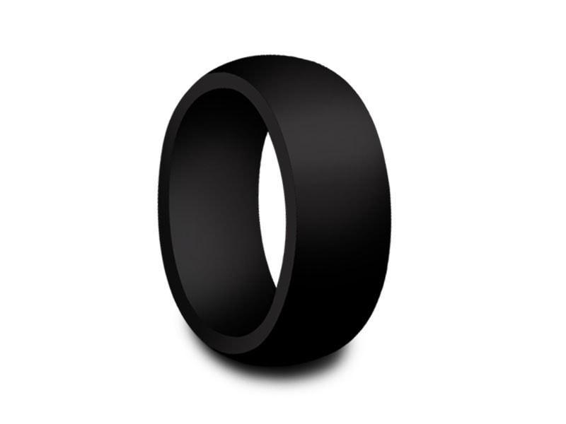 Men's Silicone Ring - Cross Fit - Rubber Ring - Active Life Style - Flexible - Wedding Band - Silicone Ring - Comfort Fit 8mm - Vantani Wedding Bands