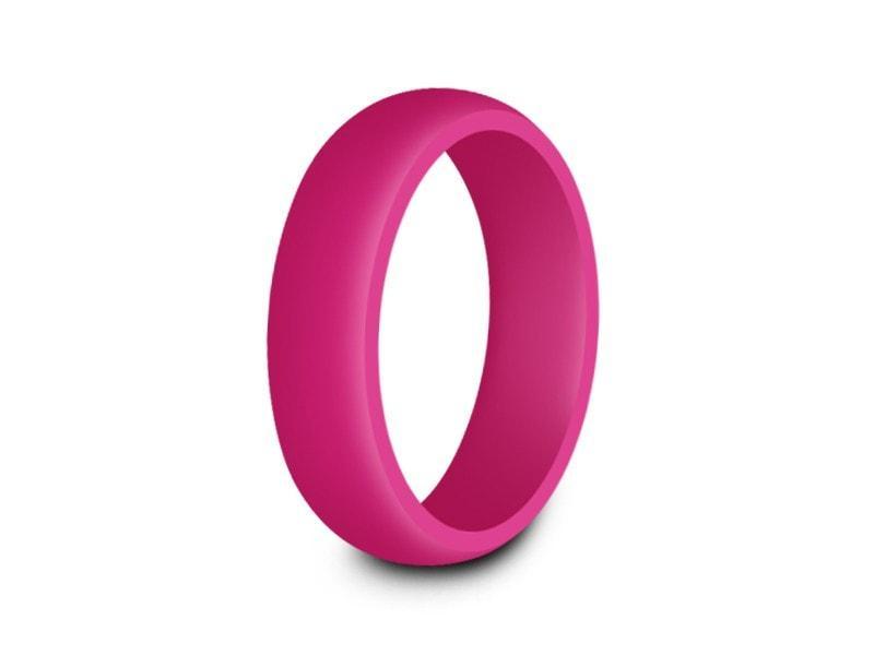 Ladies Silicone Ring - Cross Fit - Active - Flexible - Girl's Rubber Ring - Wedding Band - Silicone Ring - Comfort Fit 6mm - Vantani Wedding Bands