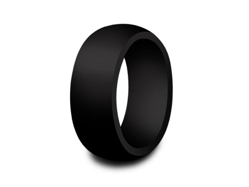 Men's Silicone Ring - Cross Fit - Rubber Ring - Active Life Style - Flexible - Wedding Band - Silicone Ring - Comfort Fit 8mm - Vantani Wedding Bands