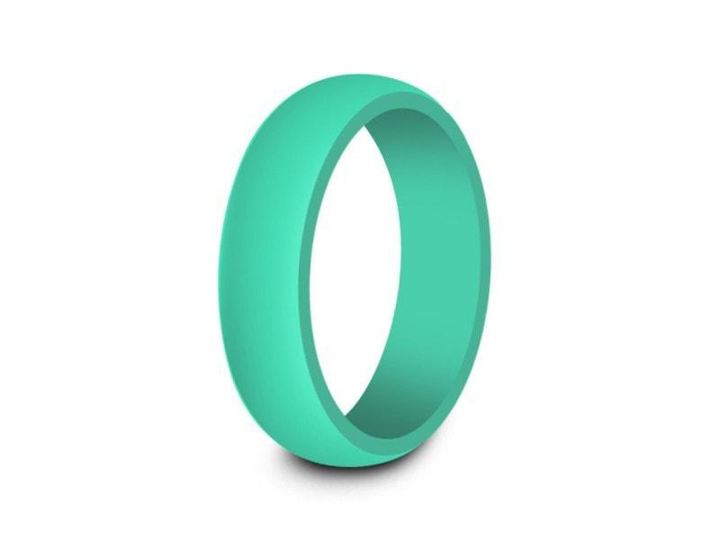 Ladies Silicone Ring - Cross Fit - Active - Flexible - Girl's Rubber Ring - Wedding Band - Silicone Ring - Comfort Fit 6mm - Vantani Wedding Bands