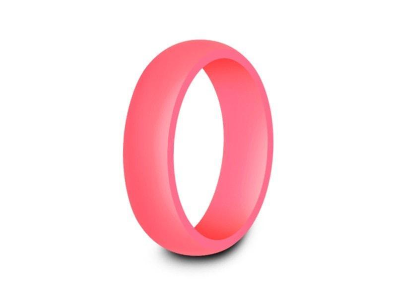 Ladies Silicone Ring - Cross Fit - Active - Flexible - Girl's Rubber Ring - Wedding Band - Silicone Ring - Comfort Fit  6mm - Vantani Wedding Bands