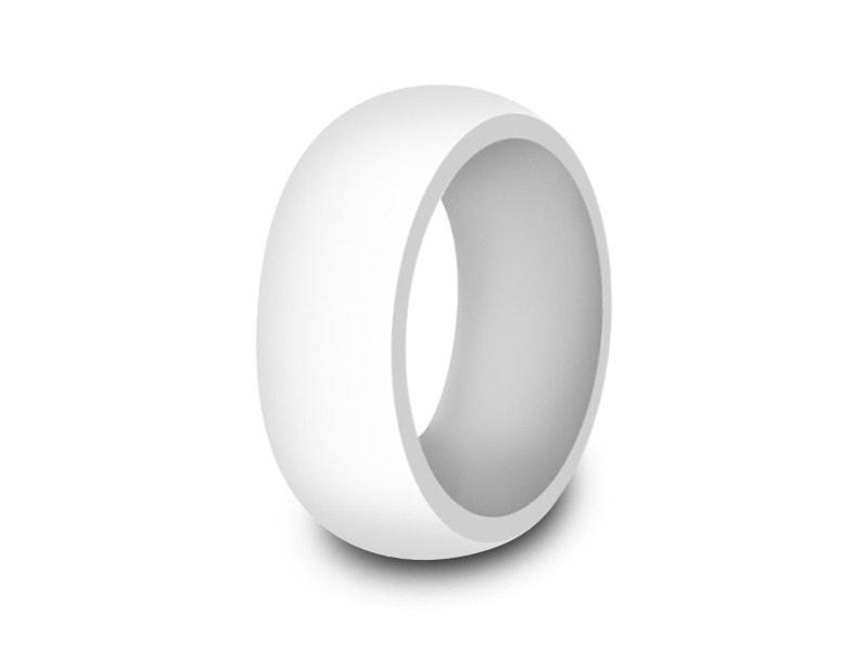 Men's Silicone Ring - Cross Fit - Rubber Ring - Active Life Style - Flexible - Wedding Band - Silicone Ring - Comfort Fit 8mm - Vantani Wedding Bands