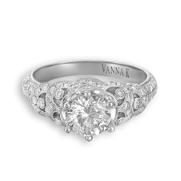 18K WHITE GOLD DIAMOND ENGAGEMENT RING