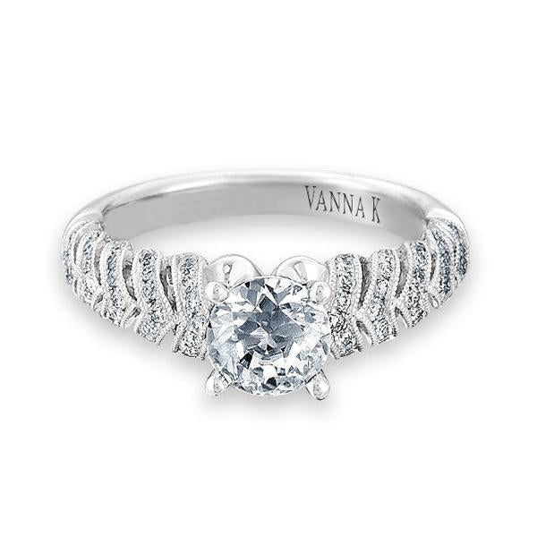 18K WHITE GOLD DIAMOND ENGAGEMENT RING