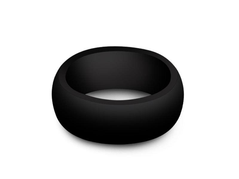 Men's Silicone Ring - Cross Fit - Rubber Ring - Active Life Style - Flexible - Wedding Band - Silicone Ring - Comfort Fit 8mm - Vantani Wedding Bands