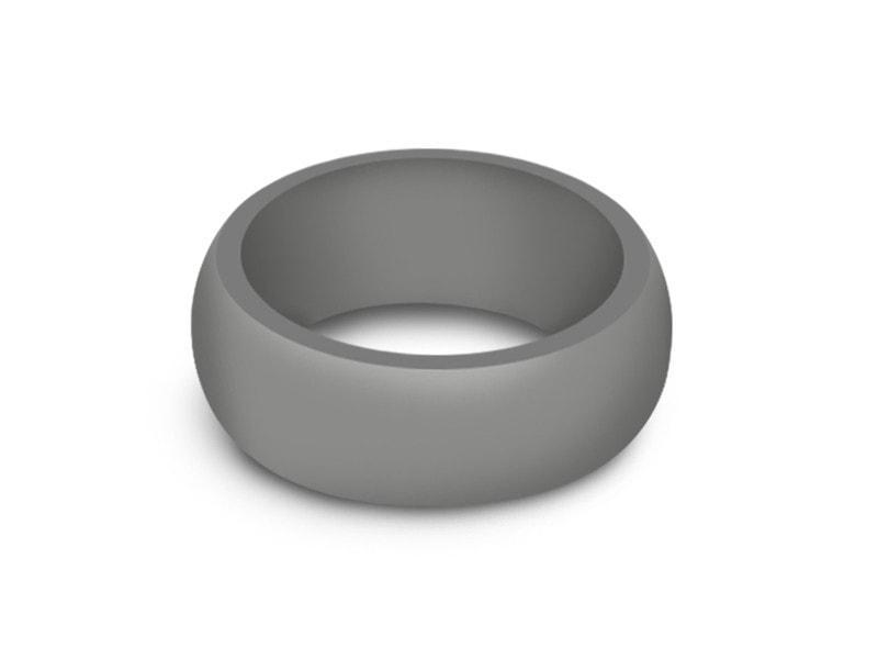 Men's Silicone Ring - Cross Fit - Rubber Ring - Active Life Style - Flexible - Wedding Band - Silicone Ring - Comfort Fit 8mm - Vantani Wedding Bands