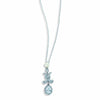 STERLING SILVER NECKLACE WITH PEARL AND CZ STONES