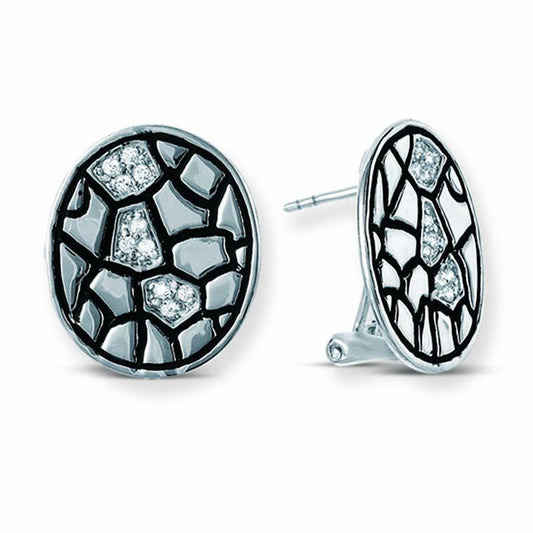 STERLING SILVER EARRINGS WITH CZ STONES