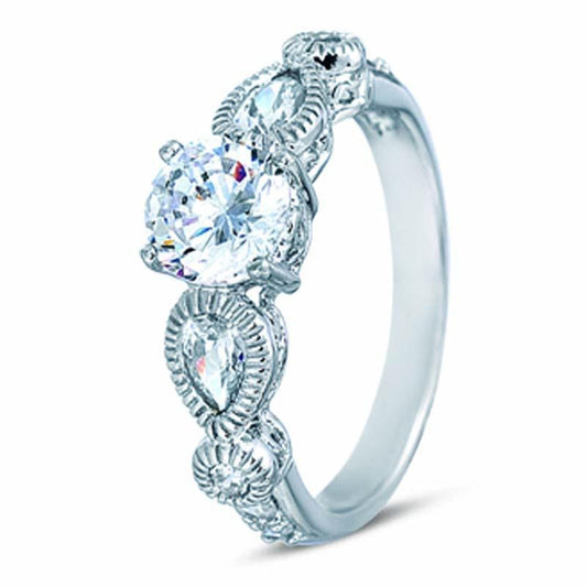 STERLING SILVER RING WITH CZ STONES