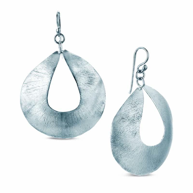 STERLING SILVER DANGLE WATER DROP EARRINGS