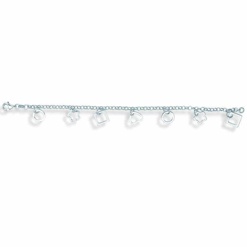 STERLING SILVER CHARM BRACELET