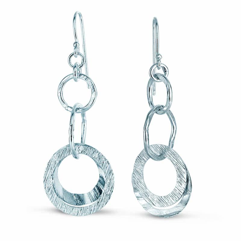 STERLING SILVER LINK EARRINGS