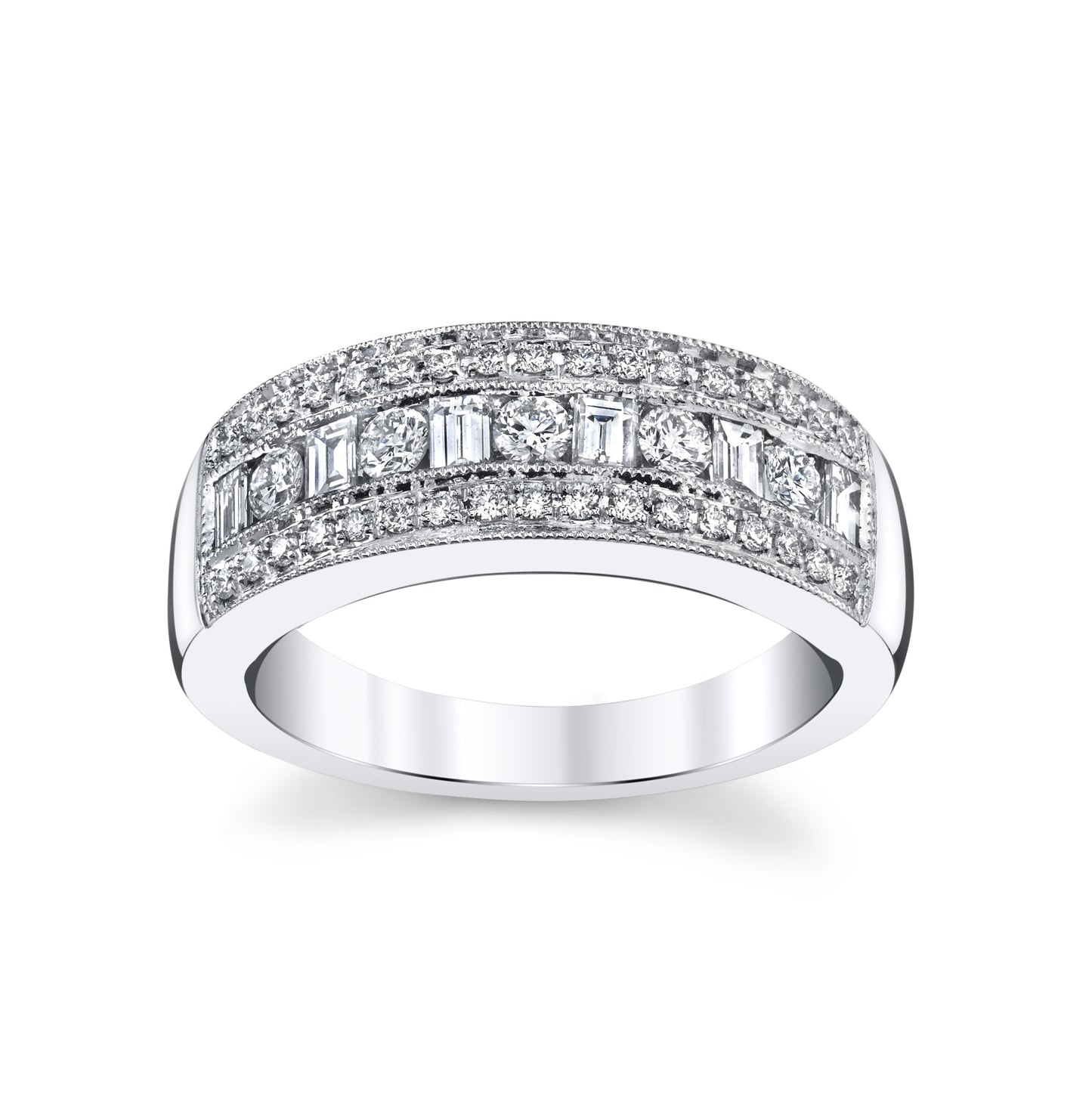 14K WHITE GOLD FASHION DIAMOND RING