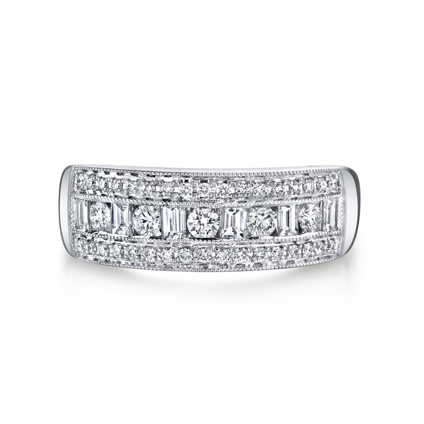 14K WHITE GOLD FASHION DIAMOND RING