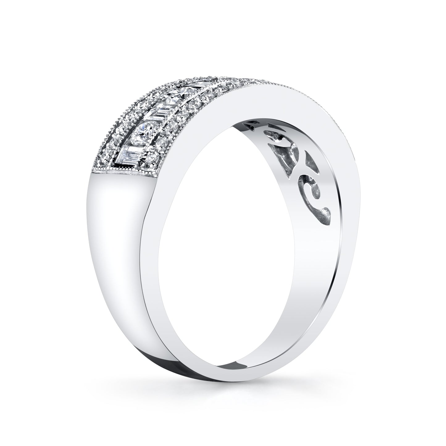 14K WHITE GOLD FASHION DIAMOND RING