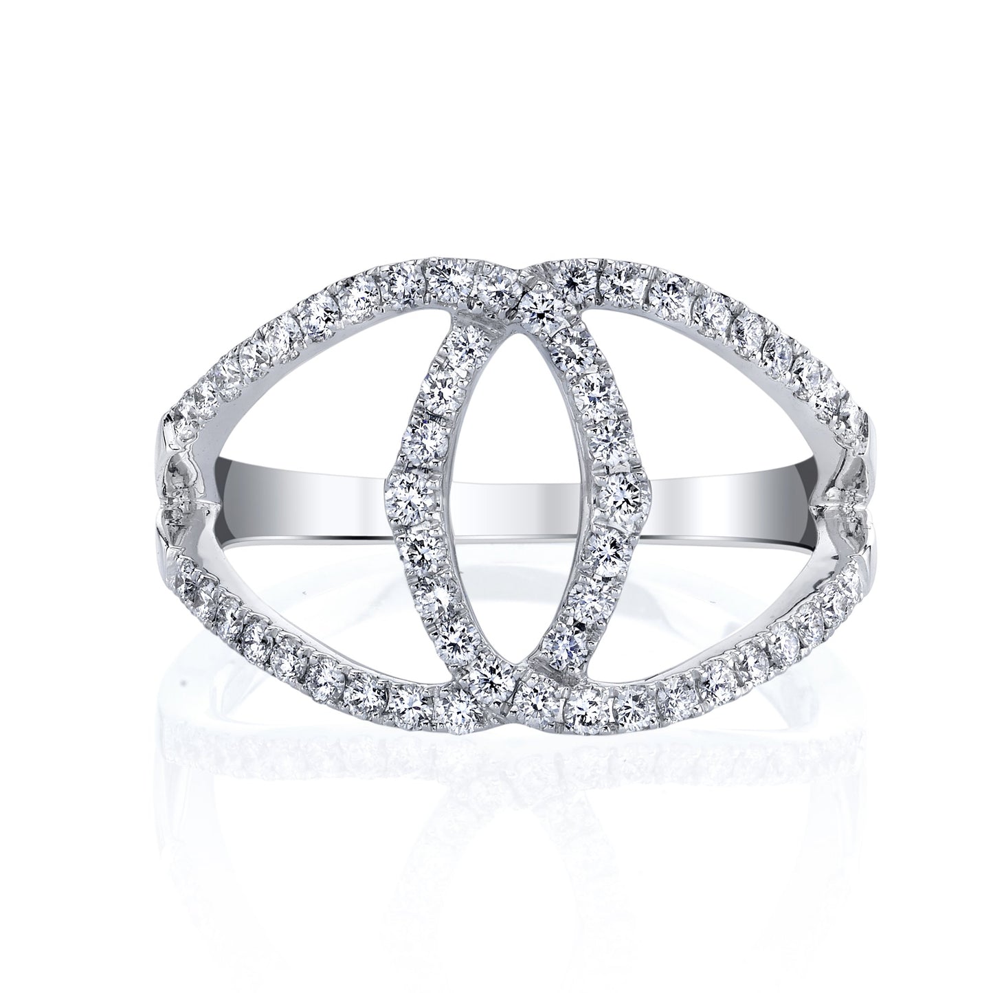 14K WHITE GOLD FASHION DIAMOND RING