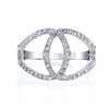 14K WHITE GOLD FASHION DIAMOND RING