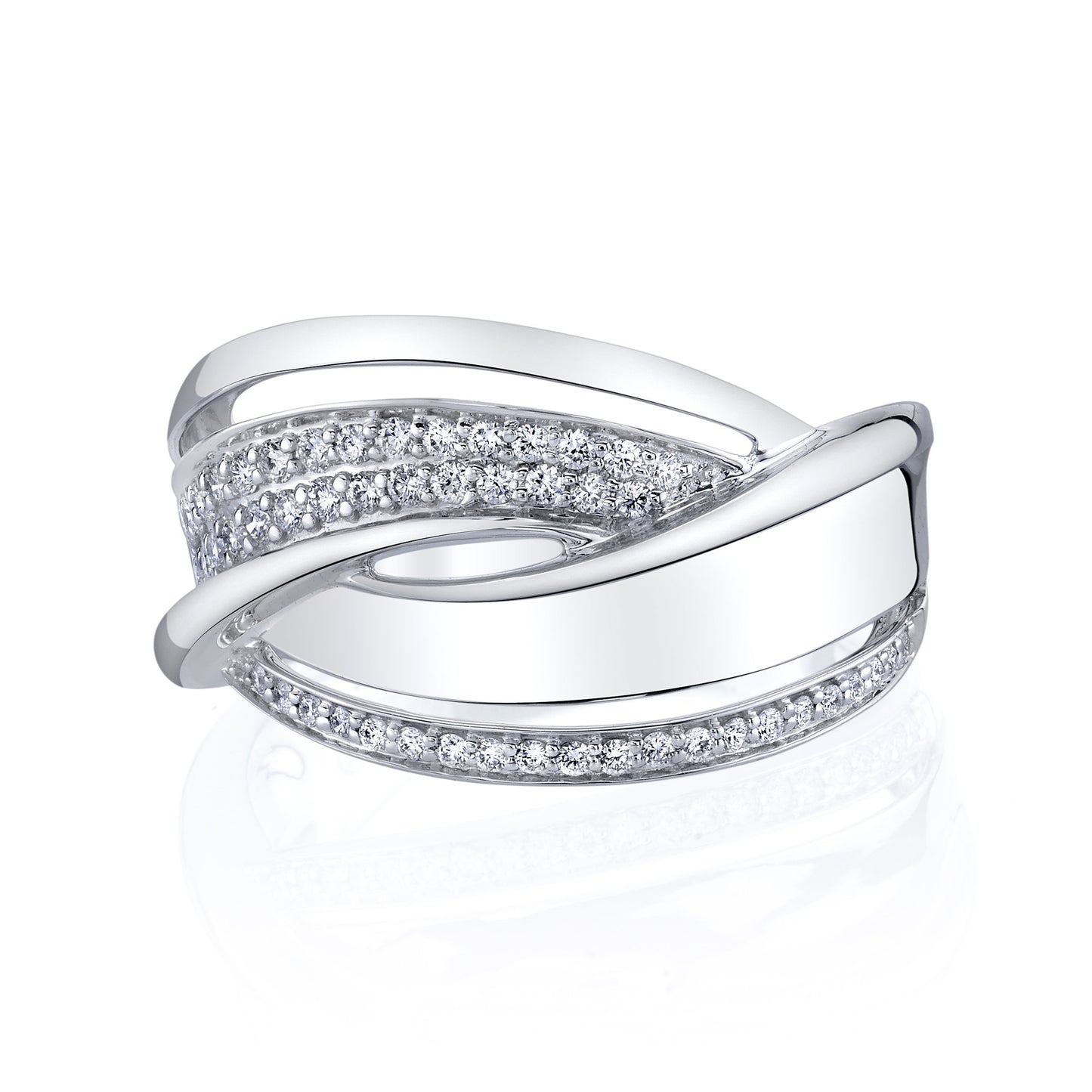 14K WHITE GOLD FASHION DIAMOND RING