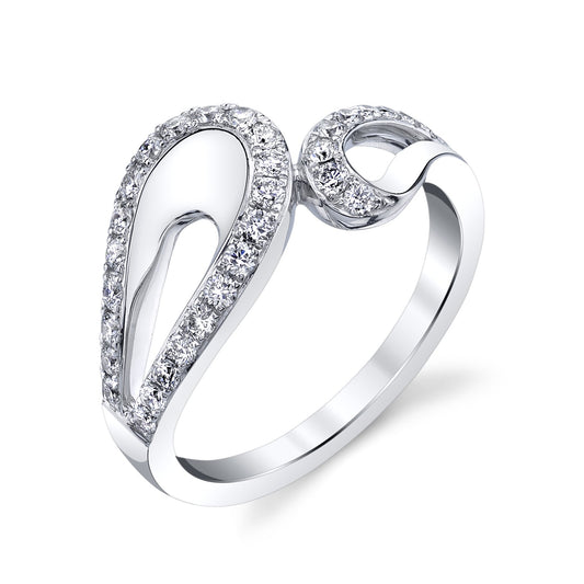 14K WHITE GOLD FASHION DIAMOND RING