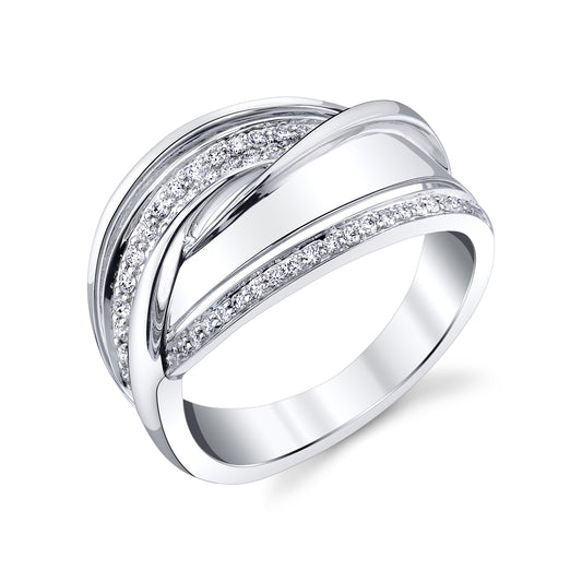 14K WHITE GOLD FASHION DIAMOND RING