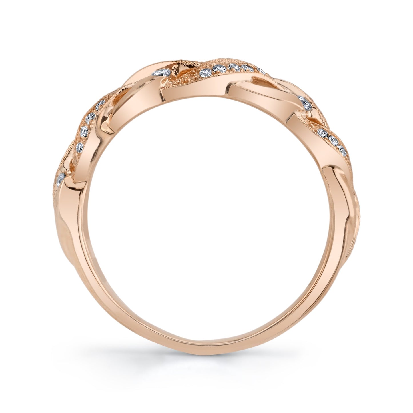 14K ROSE GOLD FASHION DIAMOND RING