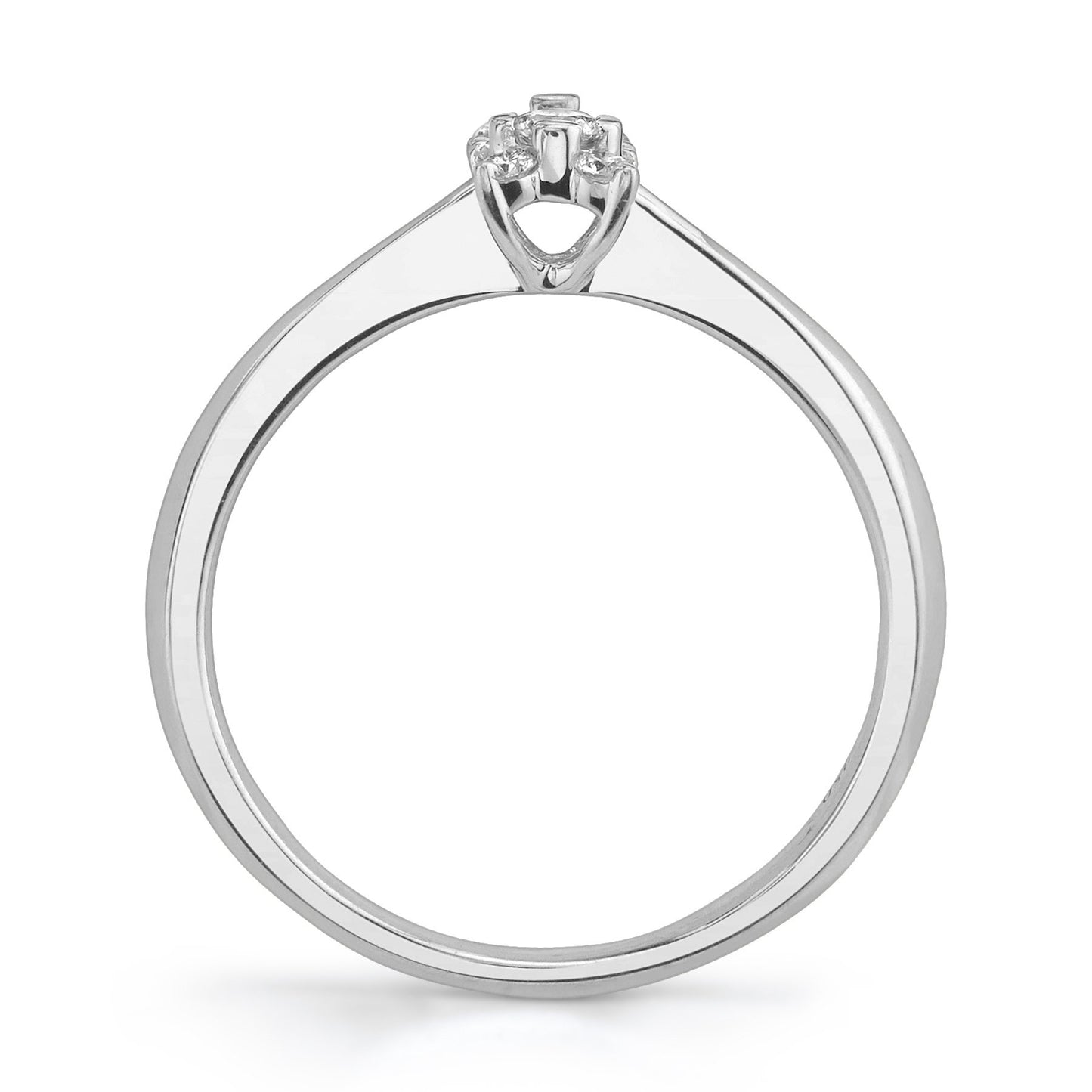14K WHITE GOLD SOLITAIRE DIAMOND ENGAGEMENT RING