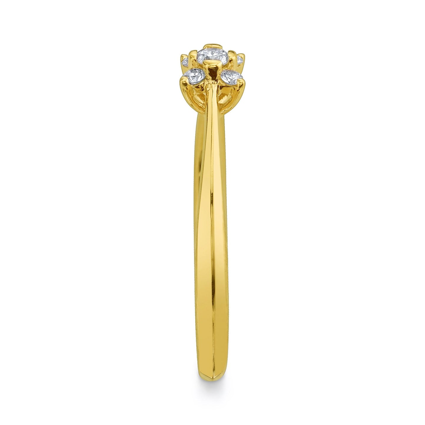 14K YELLOW GOLD SOLITAIRE DIAMOND ENGAGEMENT RING